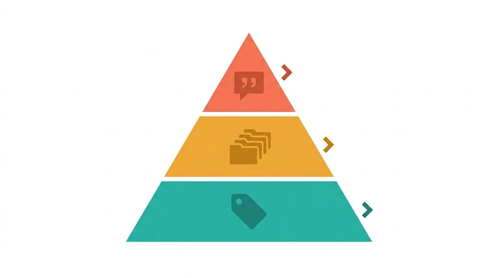 Three-layer pyramid diagram illustrating the three types of competitor SEO gaps: keyword gaps at the base, content depth gaps in the middle, and AI citation gaps at the top Three-layer pyramid diagram illustrating the three types of competitor SEO gaps: keyword gaps at the base, content depth gaps in the middle, and AI citation gaps at the top